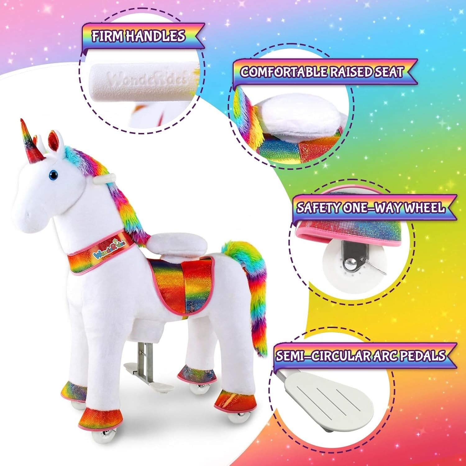 Eco-Friendly Ride-On Unicorn Toy for Indoor & Outdoor Play