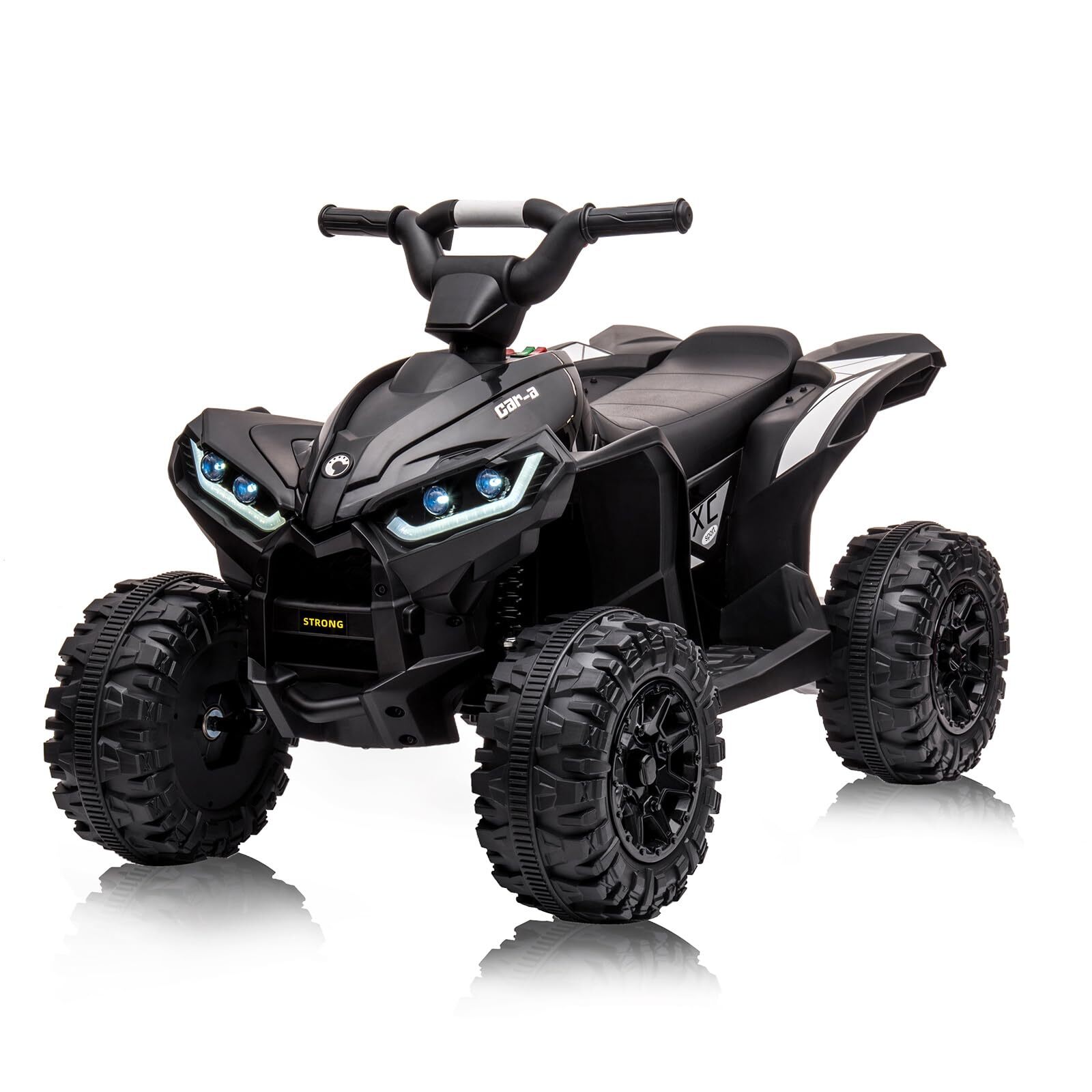 🍊🍅Kids ATV Ride on Toy 12V 4 Wheeler Battery Powered Quad Toy Vehicle LED Ligh