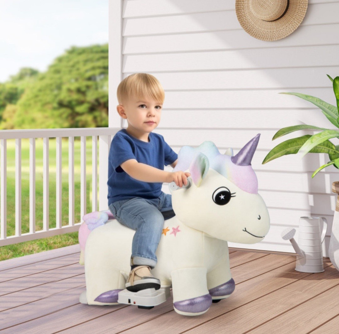 Ride on Toys, 6V Electric Battery Powered Electric Ride on Unicorn with Musi…