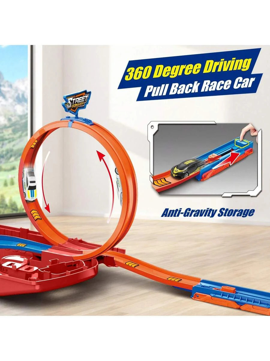 NEW 2-In-1 Racing Track 6 Toy Cars Kids Ages 3+ FREE SHIPPING