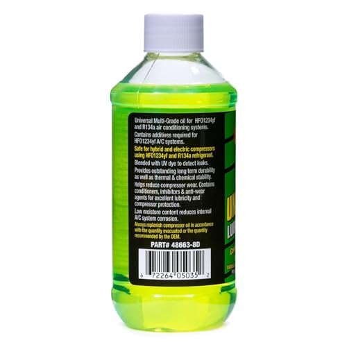 48663-8D234yf EV Electric Vehicle POE 68 Viscosity with UV Dye 8oz-Pack 1
