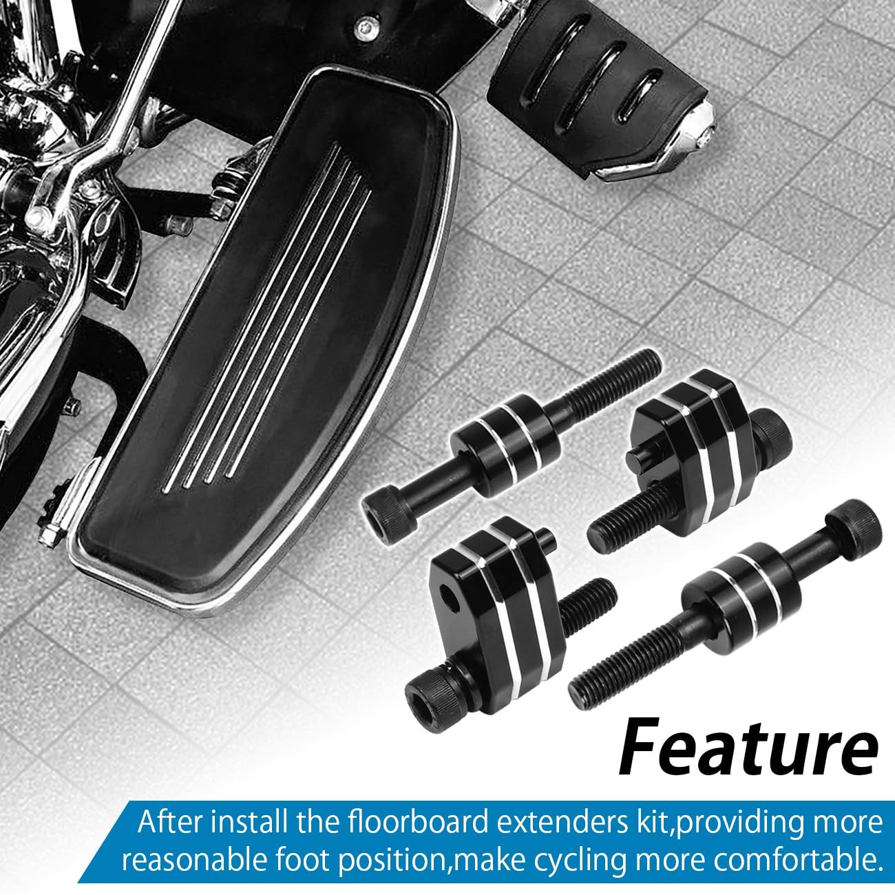 Driver Floorboard Outward Extension 1″ Spacer Extenders Kit Compatible With F…