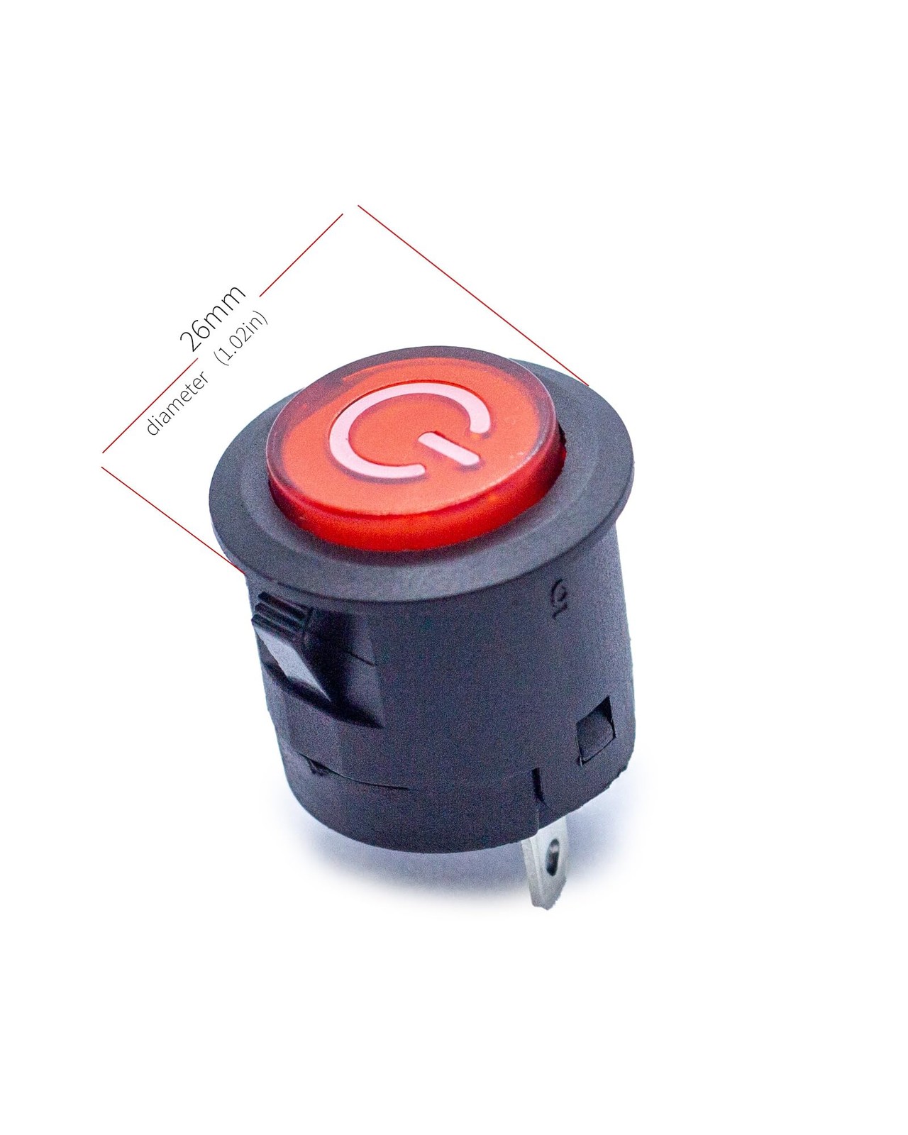 2pcs WEELYE 6V 12V Bumper Cars Push Button Red Circle Power Start Switch for …