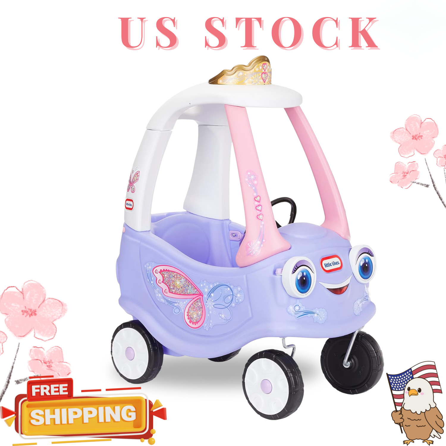 NEW Fairy Cozy Coupe Large Ride On Car Toy Kids Indoor Outdoor