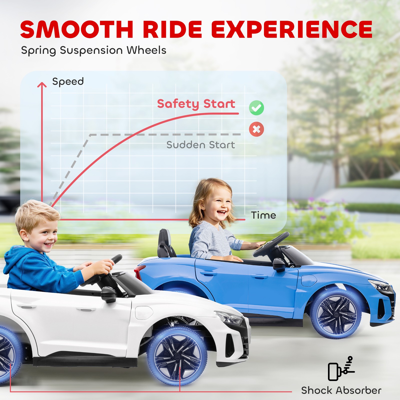 Electric Car for Kids, 12V Licensed Audi RS E-tron GT 3.1 MPH Kids Ride on Car,