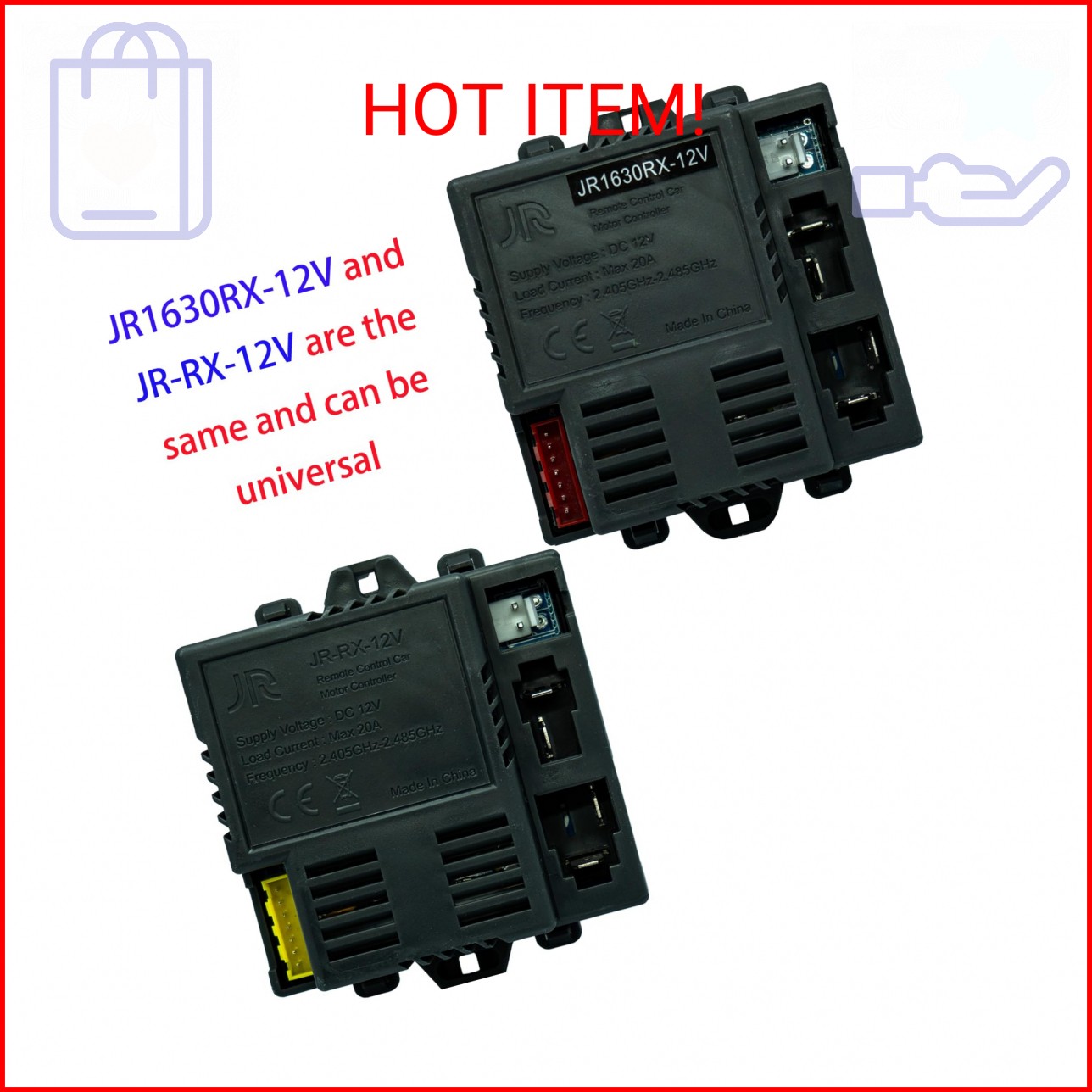 JR-RX-12V (JR1630RX-12V) Kids Ride On Car Bluetooth Remote Control mainboard Con
