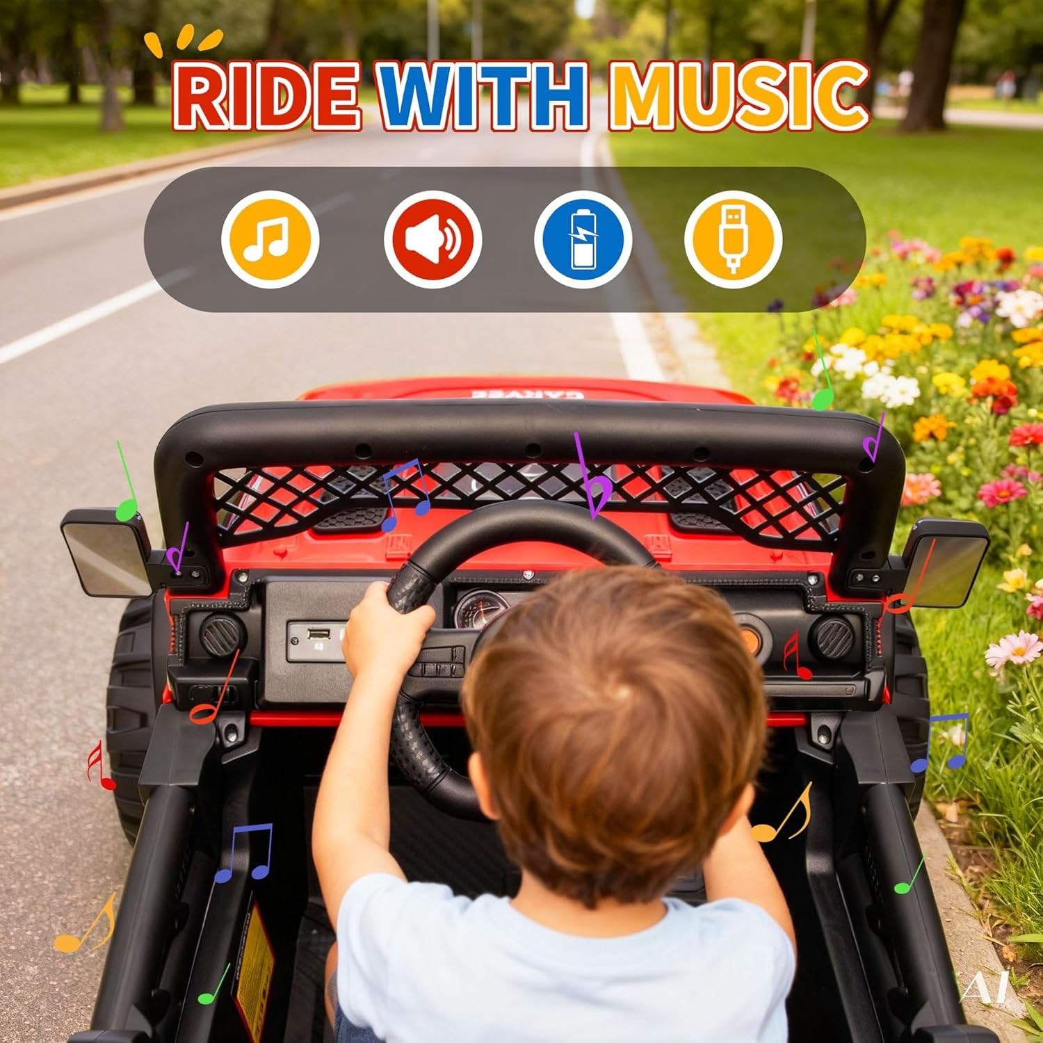 12V Kids Ride On Truck Car Electric Vehicle Remote Control LED Lights Music Gift