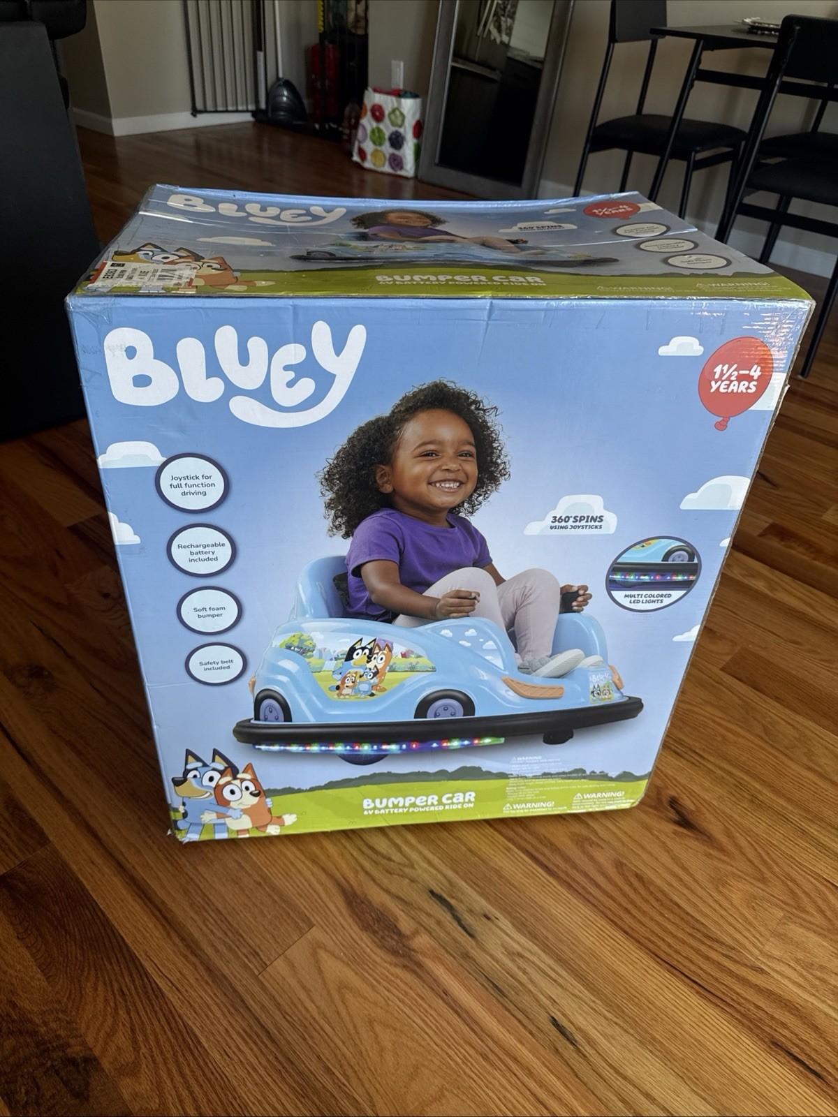 Bluey by 6V Bumper Car Ride on Toy for Children BRAND NEW IN BOX NEVER OPENED