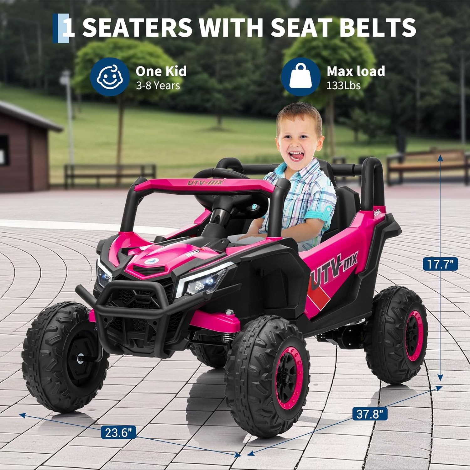 12V Kids Ride On Car UTV Truck Remote Control 4WD/2WD Electric Vehicle w/ Music