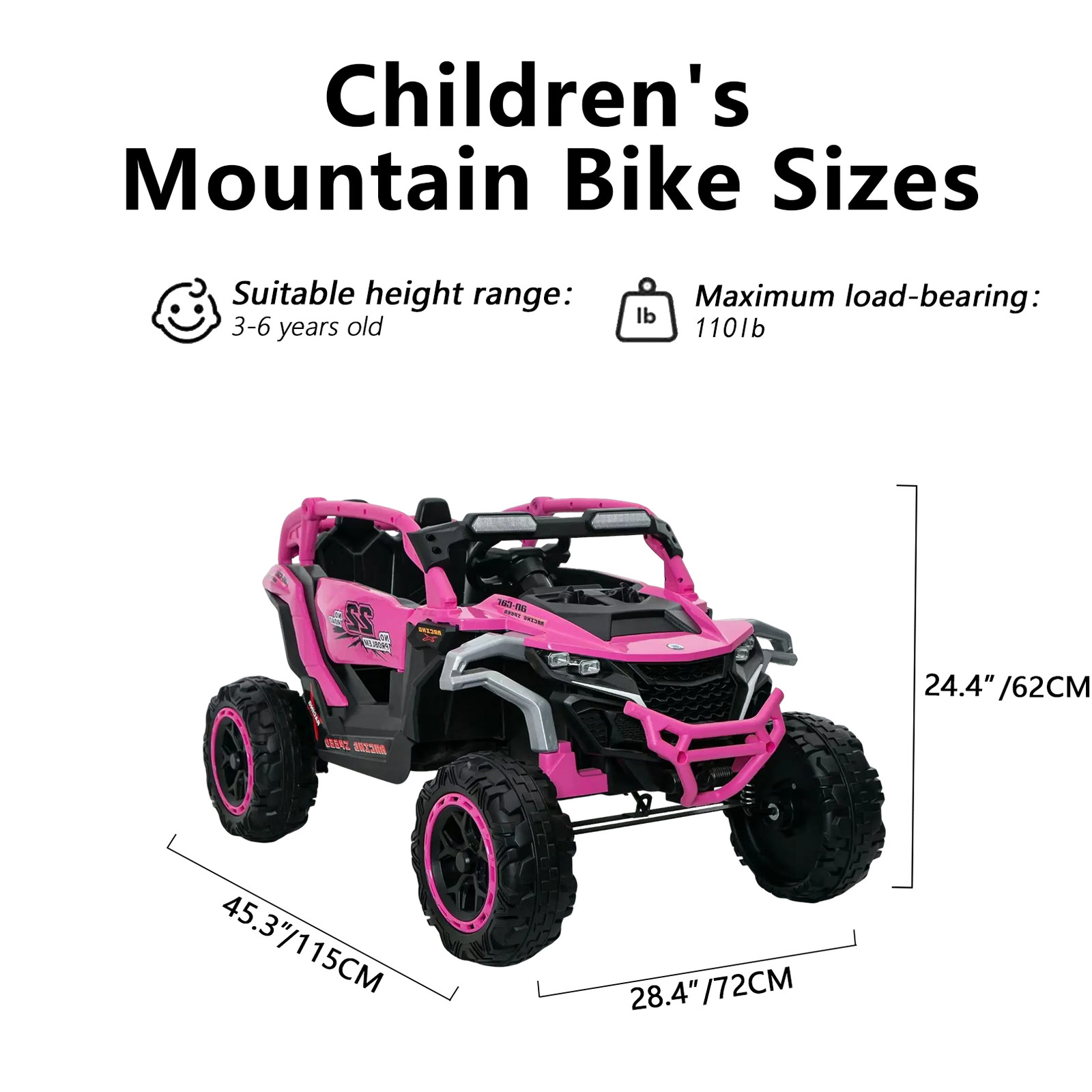 12V Ride On Car Electric UTV Truck with Remote Control for Kids Aged 3-6 Years