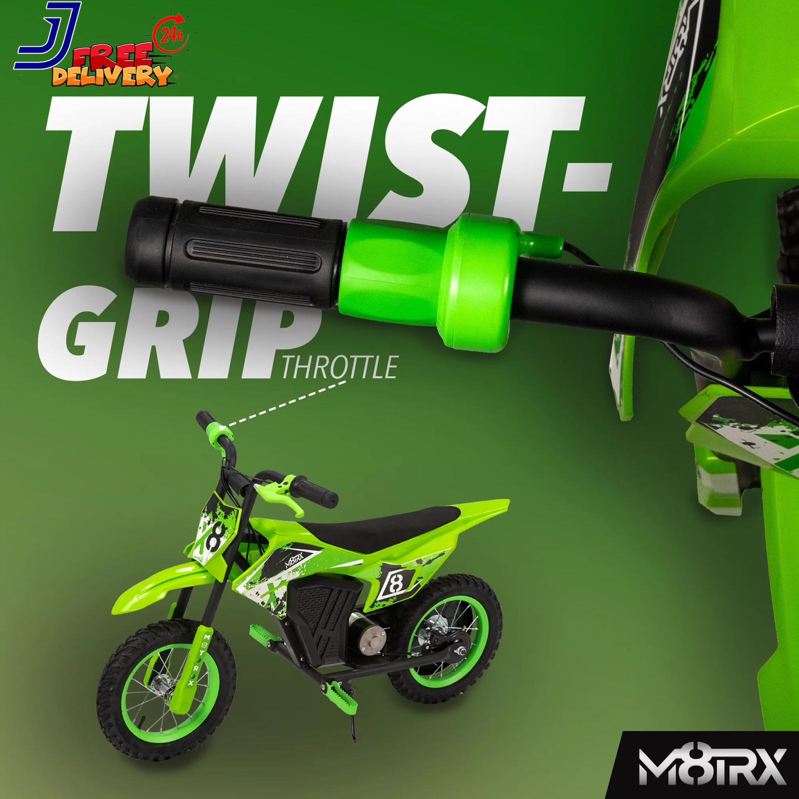 12V Mini Electric Child Dirt Bike Battery Powered Toy Motorcycle Kids Ride On