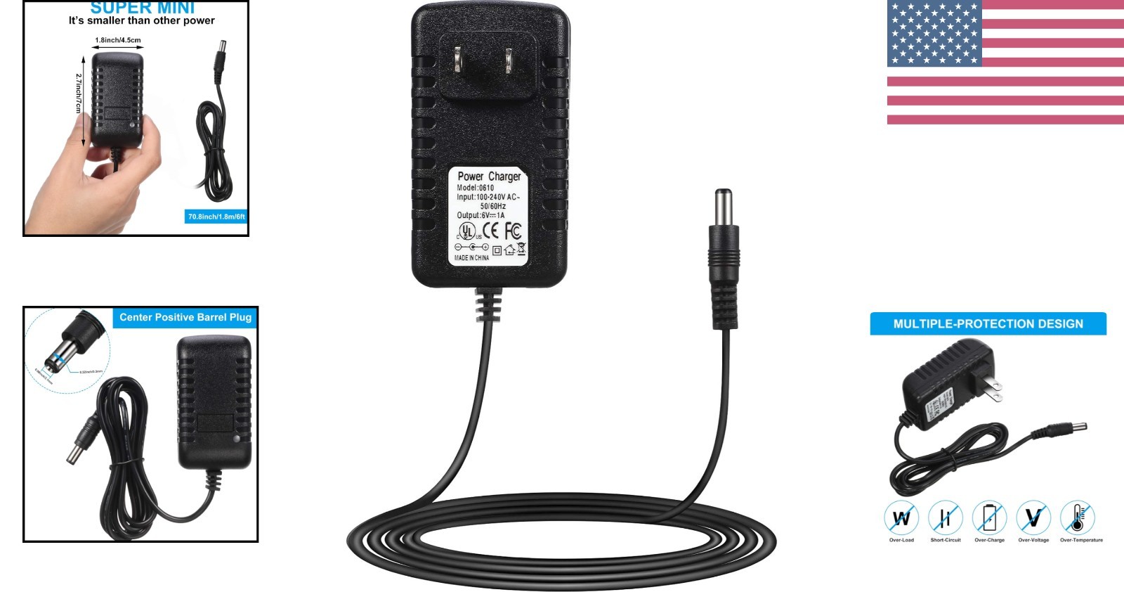 Universal 6V Charger with LED Indicator for Kids Electric Cars – Safe & Reliable