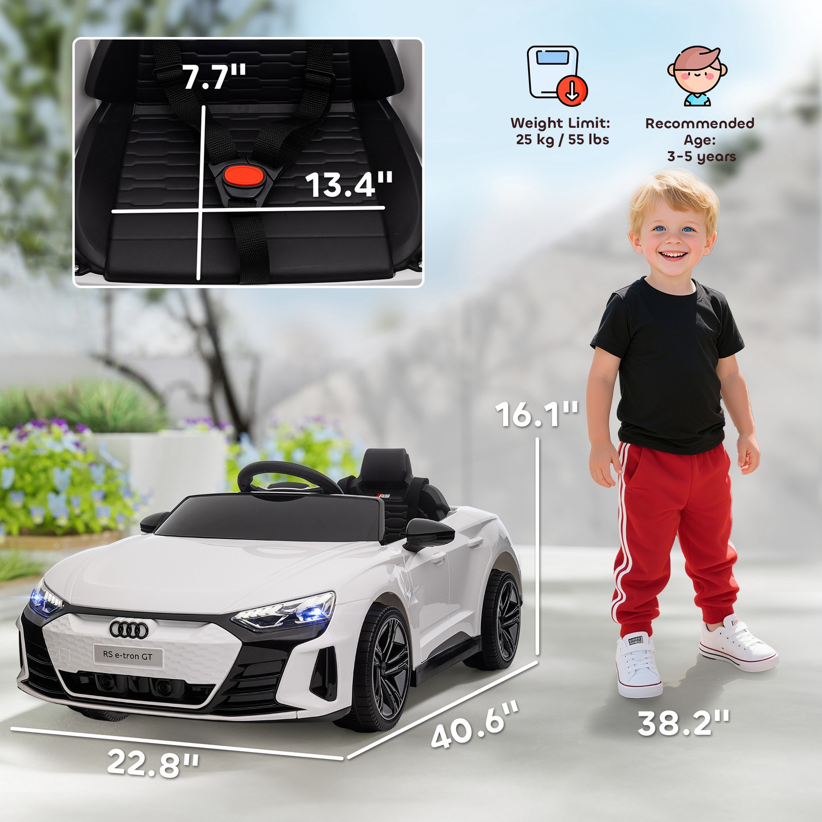 Licensed Audi GT 12V Ride On Car Truck for Kids, Electric Car Ride On Toy