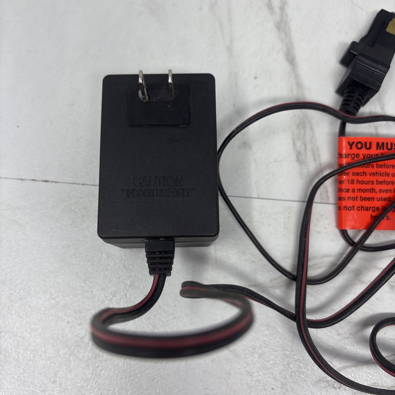 Genuine OEM Power Wheels 12 Volt Battery Charger Part No. 00801-0972.