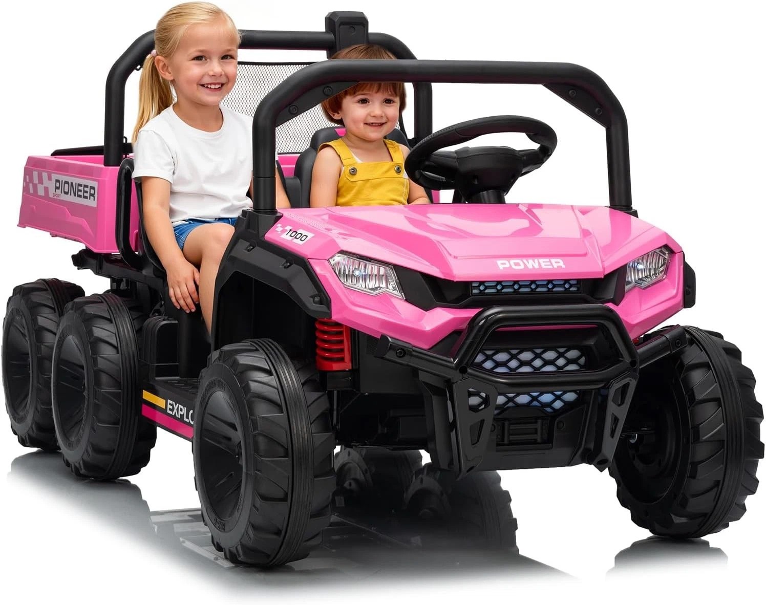 24V Kids Ride On Dump Truck 4WD for Kids Electric Car Toys 6 Wheeler W/Remote