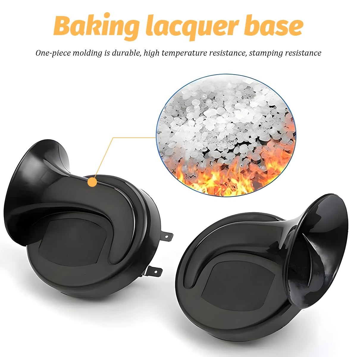 2 Pack 12V Super Loud Train Horns Vehicle Air Electric Snail Horn for Truck
