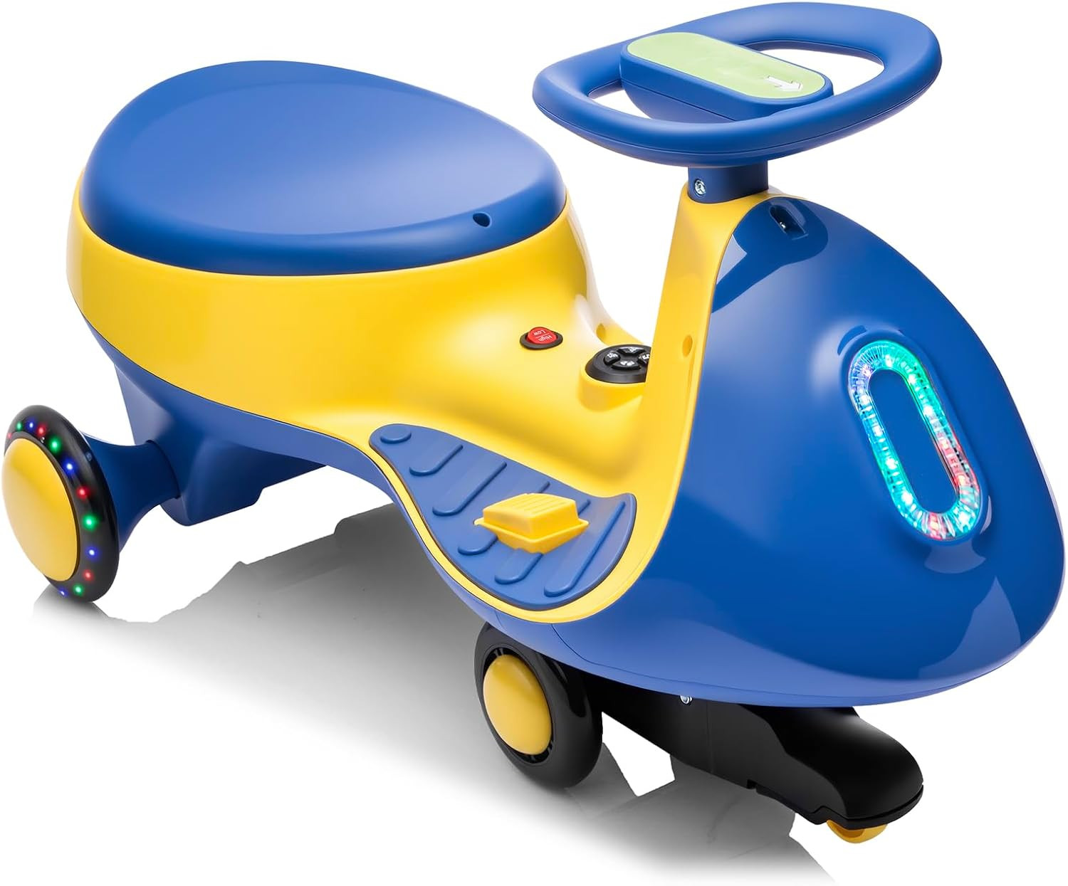 12V Electric Wiggle Car Ride on Toy with Pedal, 2 in 1 Rechargeable Battery Swin