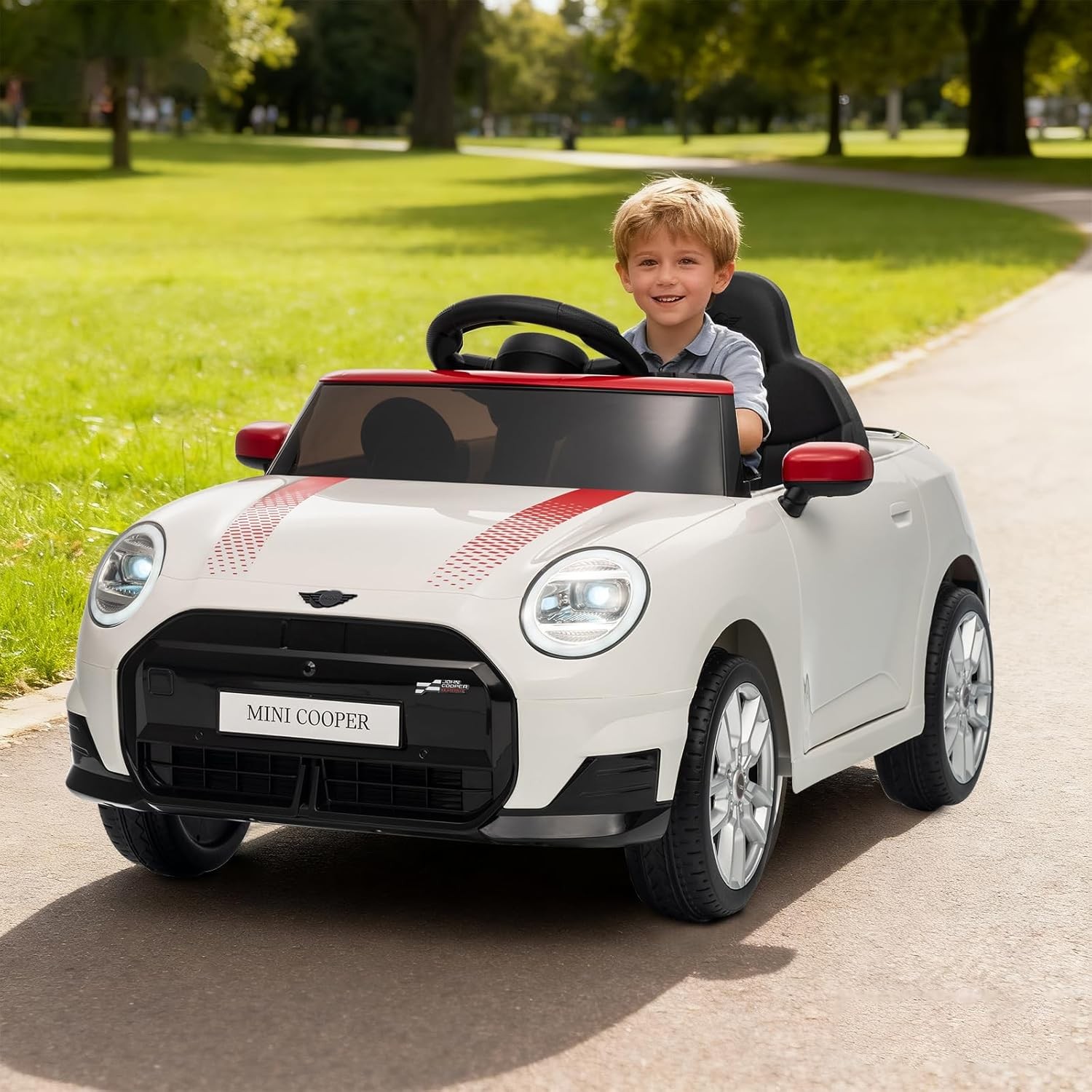 12V BMW Mini Cooper Licensed Ride on Car for Kids Electric Toy Car with Remote