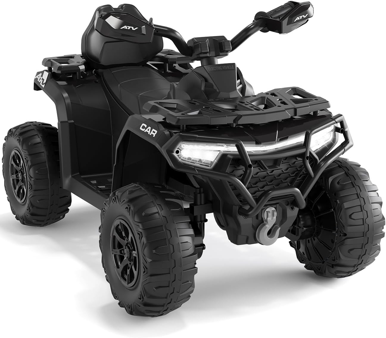 GARVEE Kids 12V Electric Ride On Car w/ Remote Control, LED, Music, 35W Motors