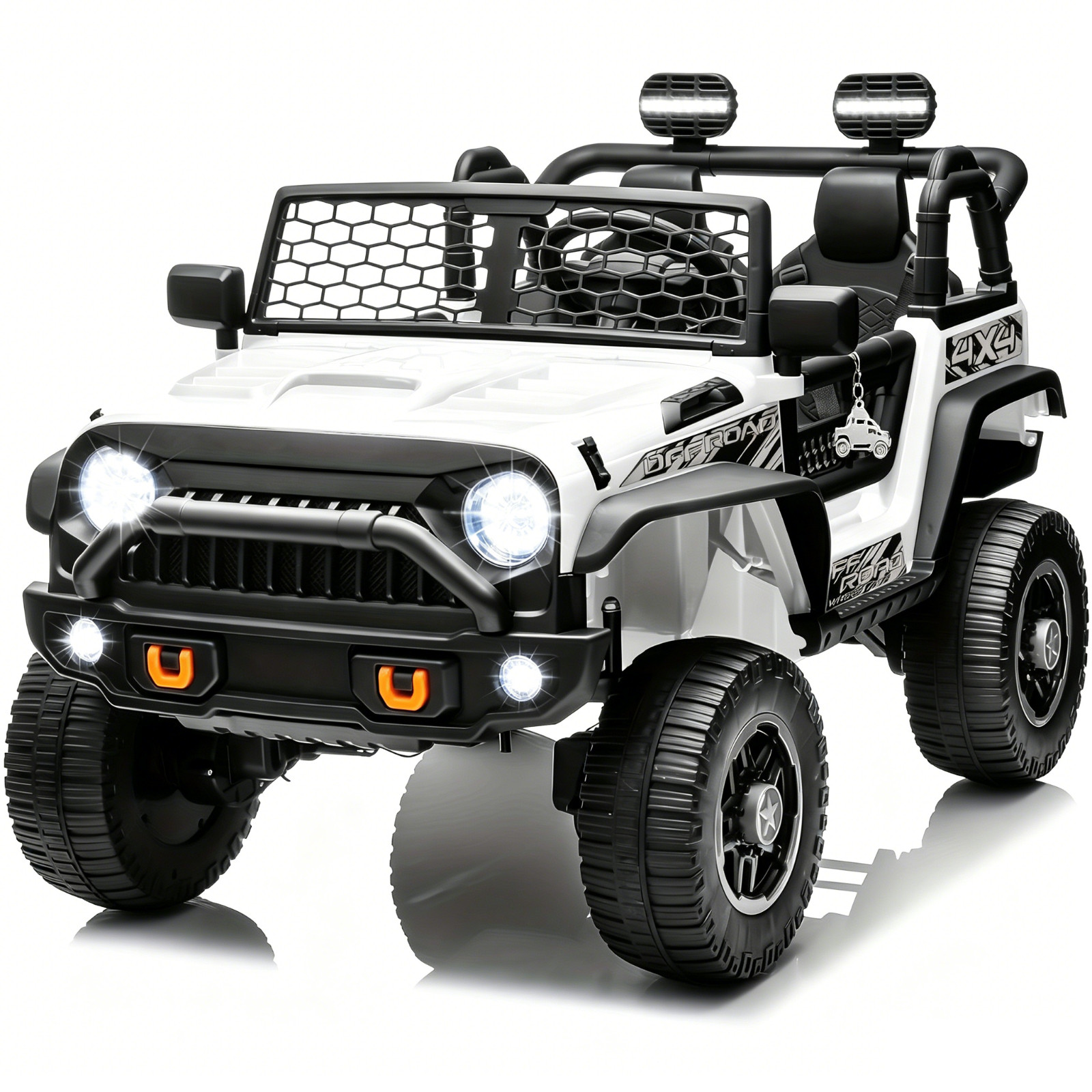 4WD 2WD Switchable 2-Seater Ride On Truck 800W RC 3-Speed Spring Suspension Blue