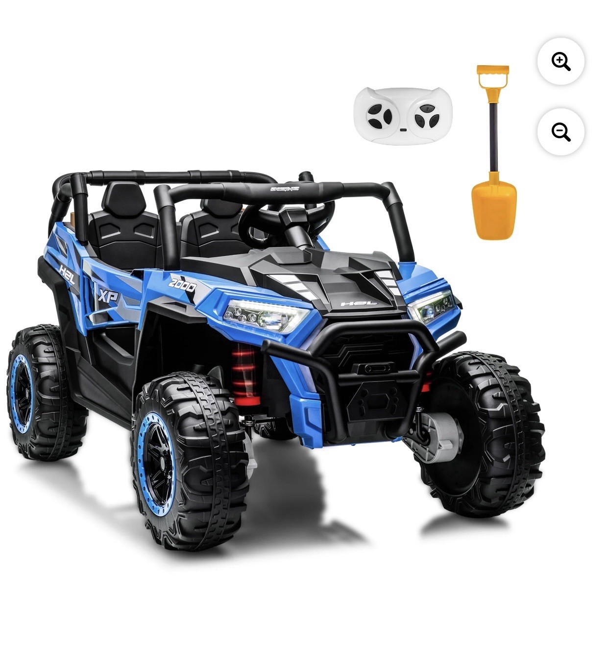 Kids Electric 2 Seat Ride On Car Truck Vehicle LED Lights, Music, Remote