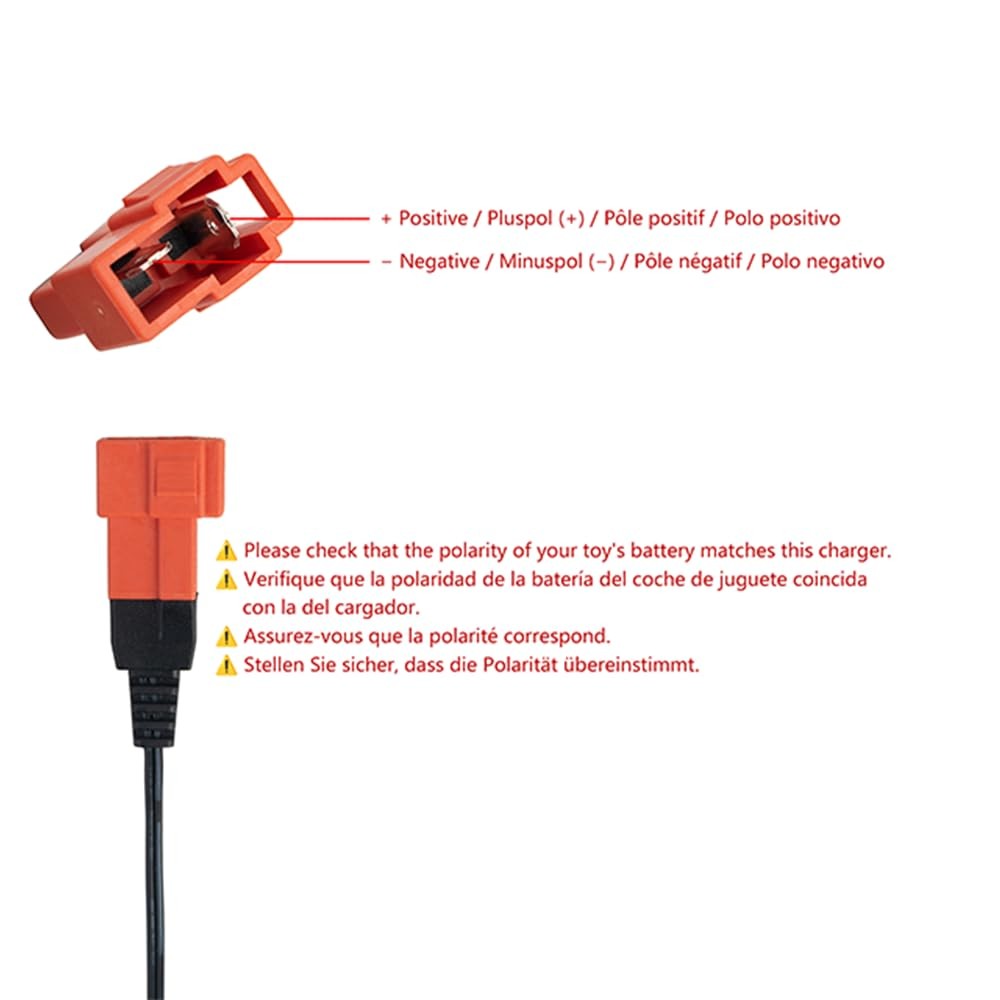 Universal 12V Charger for Ride On Toys and Cars – with BMX X6, Kid TRAX GMC, …