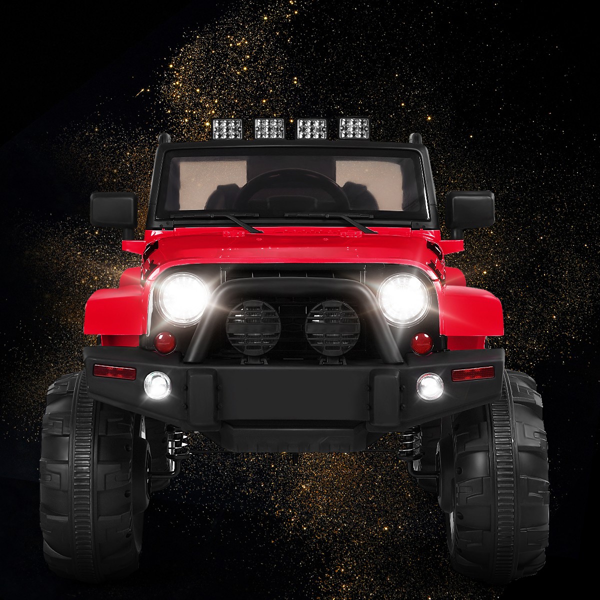 Costway 12V Kids Ride On Truck Car w/ Remote MP3 Music LED Light Red