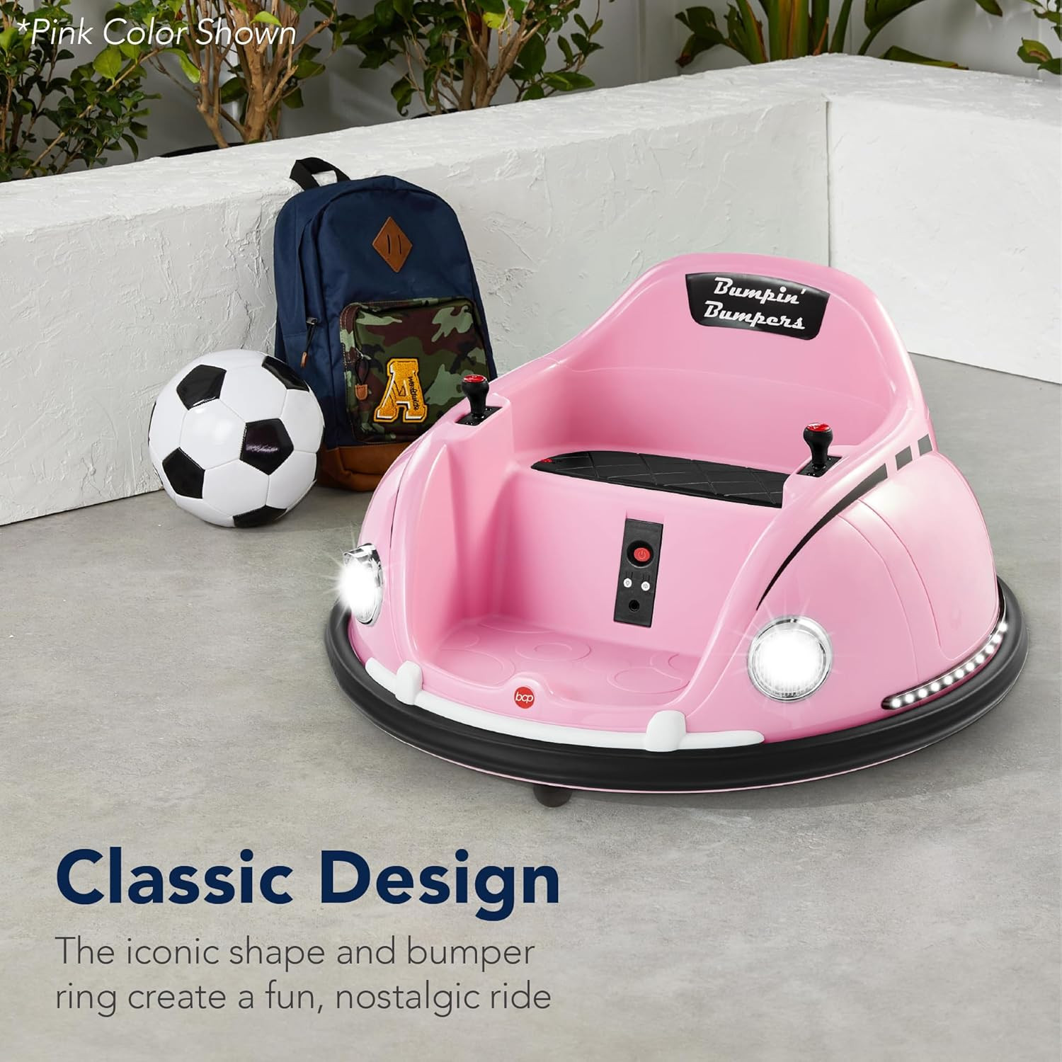 6V Electric Kids Ride on Bumpin Bumper Car, 1.5 – 6 Years Old, Parent Remote Con