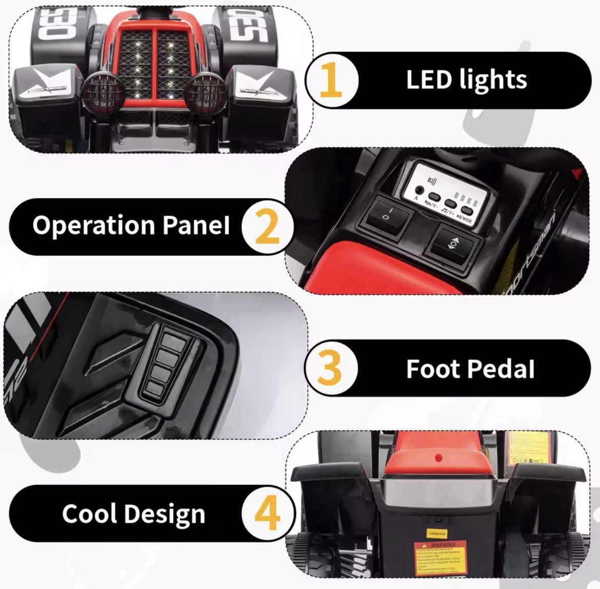 6V Kids Ride-On ATV – Electric 4-Wheeler Quad