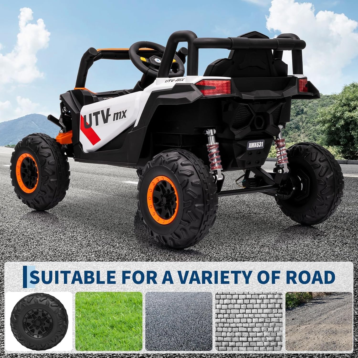 Kids Ride-on Truck 12v with Remote Control – 4WD/2WD UTV,Outdoor Play Vehicle
