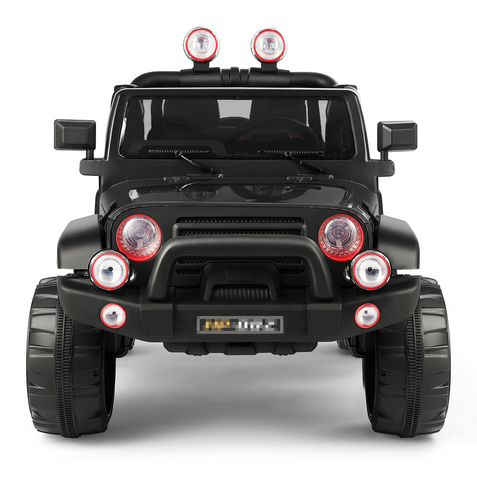 12V Battery 3 Speeds Kids Black Ride On Car Truck w/ RC+MP3+LED Light+USB+Cover