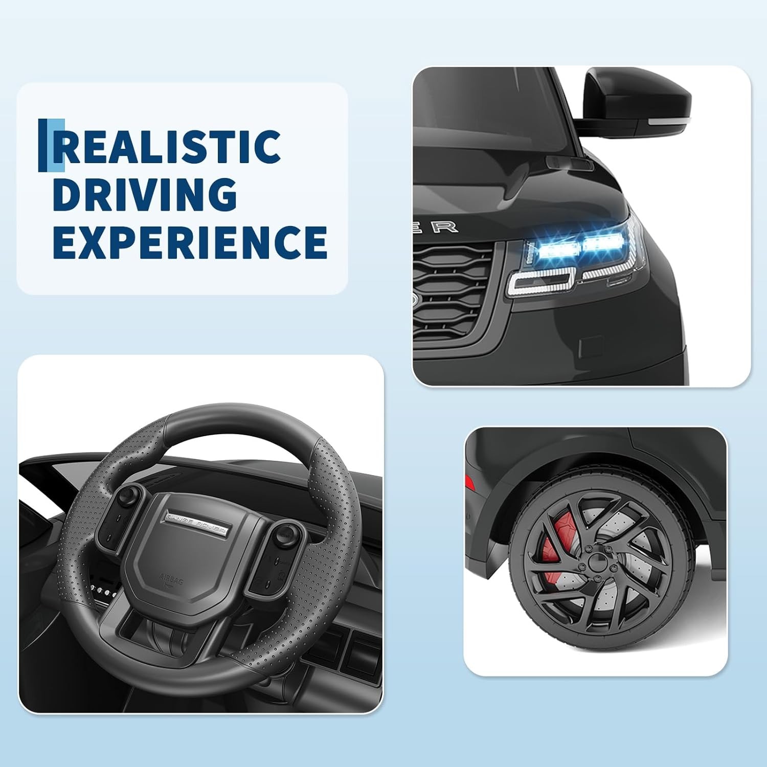 12V Kids Ride On Car Electric Ride On Toys w/ Parent Remote Light Mp3 Player