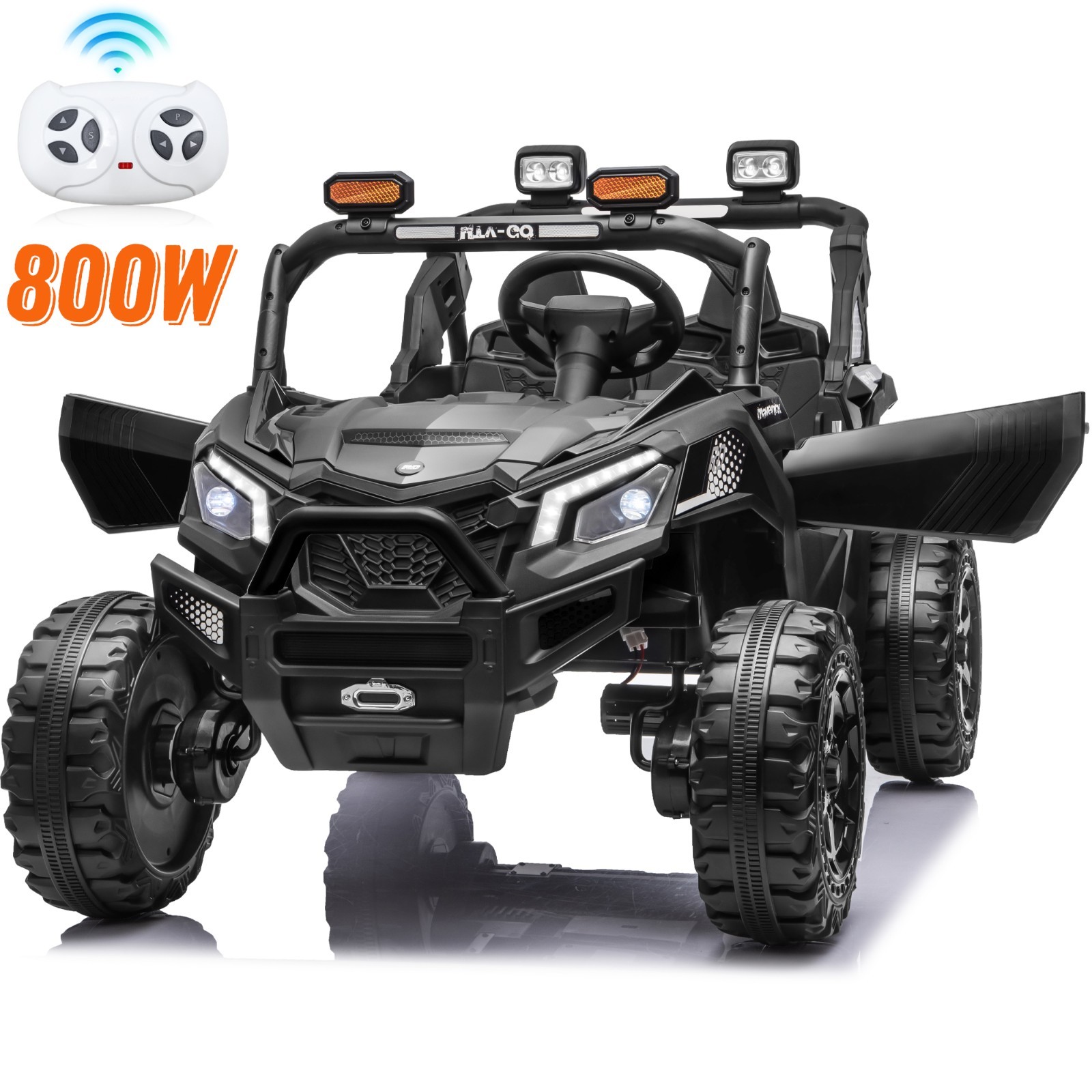 24V 4WD 2-Seater Ride On Truck RC Bluetooth LED Light Kids Holiday Gift Pink