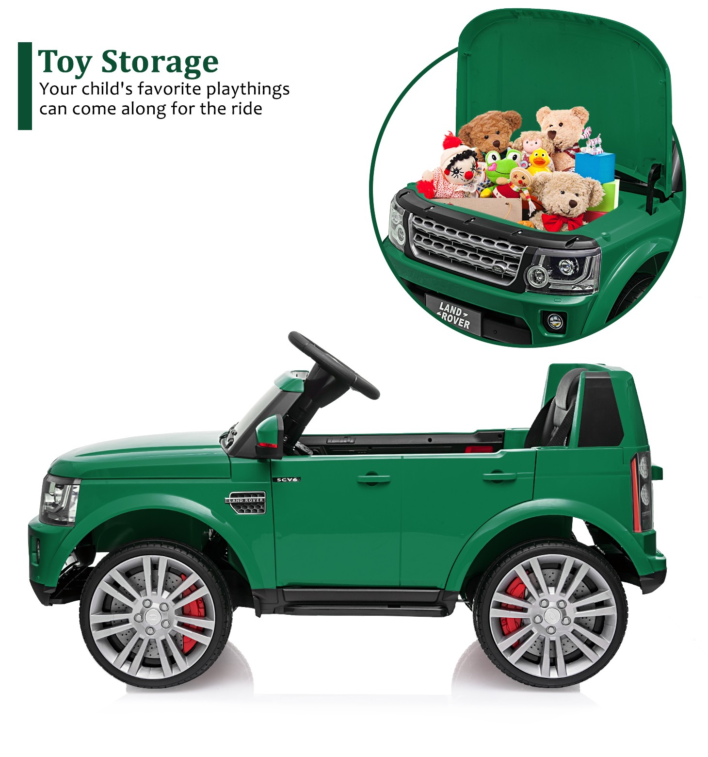 12V 4.5 AH Ride On Car Licensed Land Rover Electric Toys Gift for Kids 3-8 Years