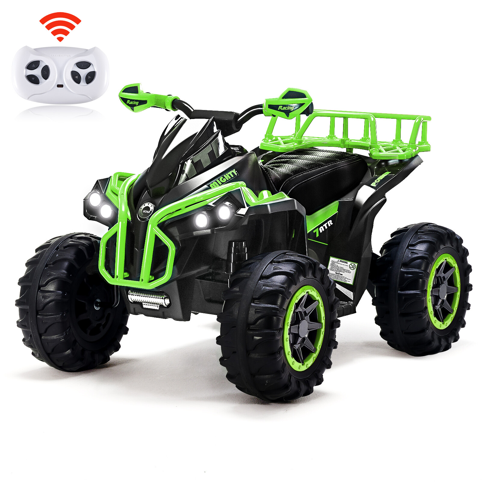 Remote Control Four Wheeler for Kids with Music LED USB Electric Ride-on Toy