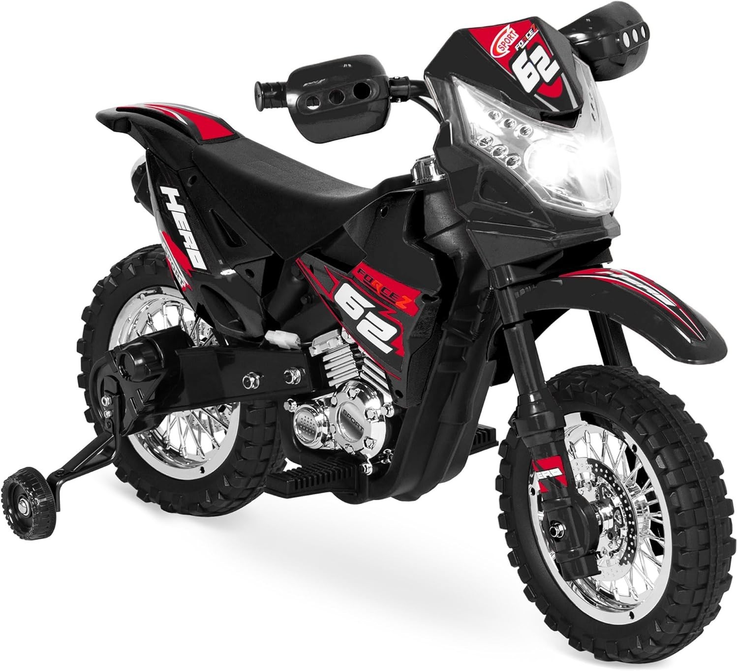 Best Choice Products Kids 6V Ride-On Motorcycle w/ Lights, Sounds,Training Wheel