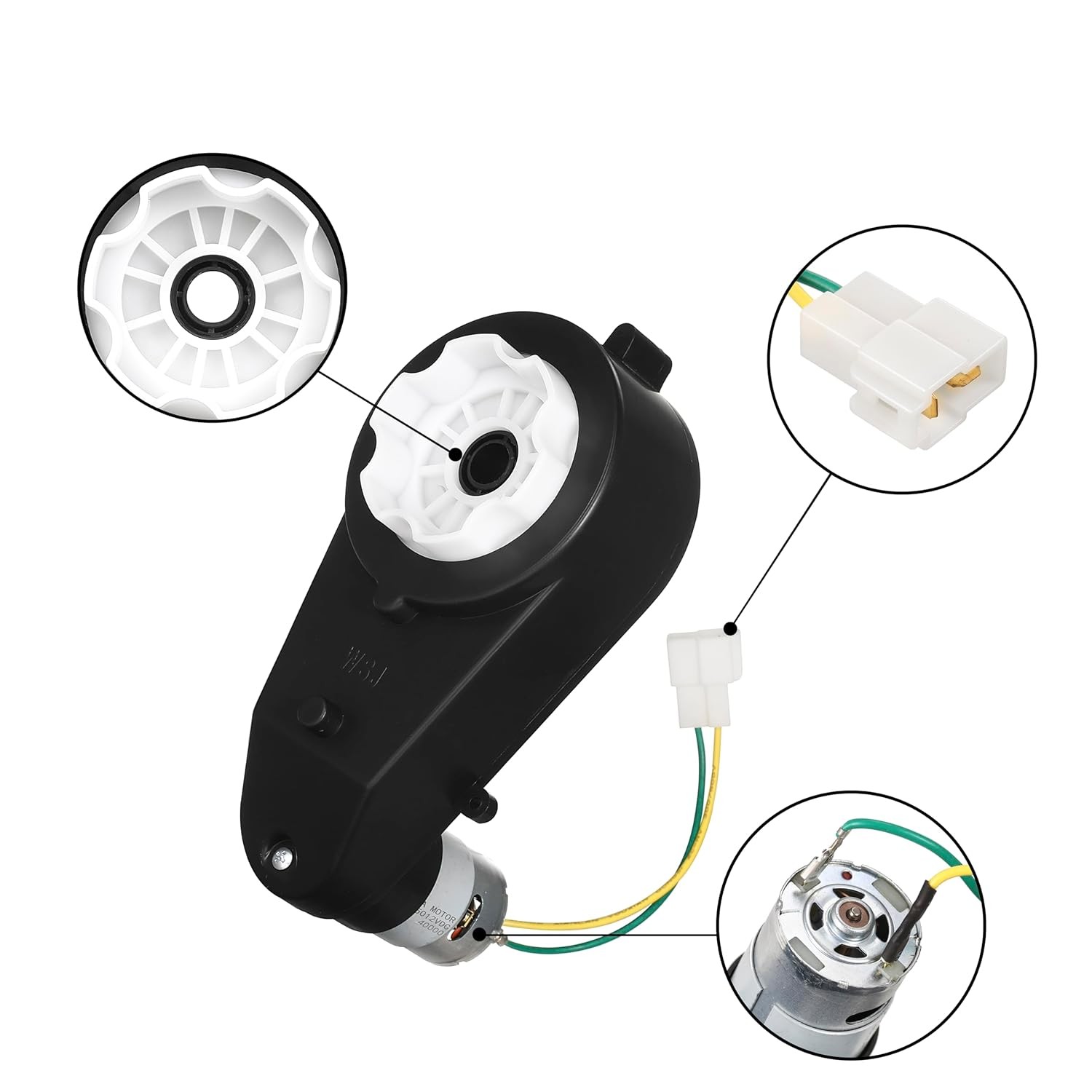 24V 30000RPM Kids Ride On Car Motor Upgrade Power Wheels High Speed Gearbox