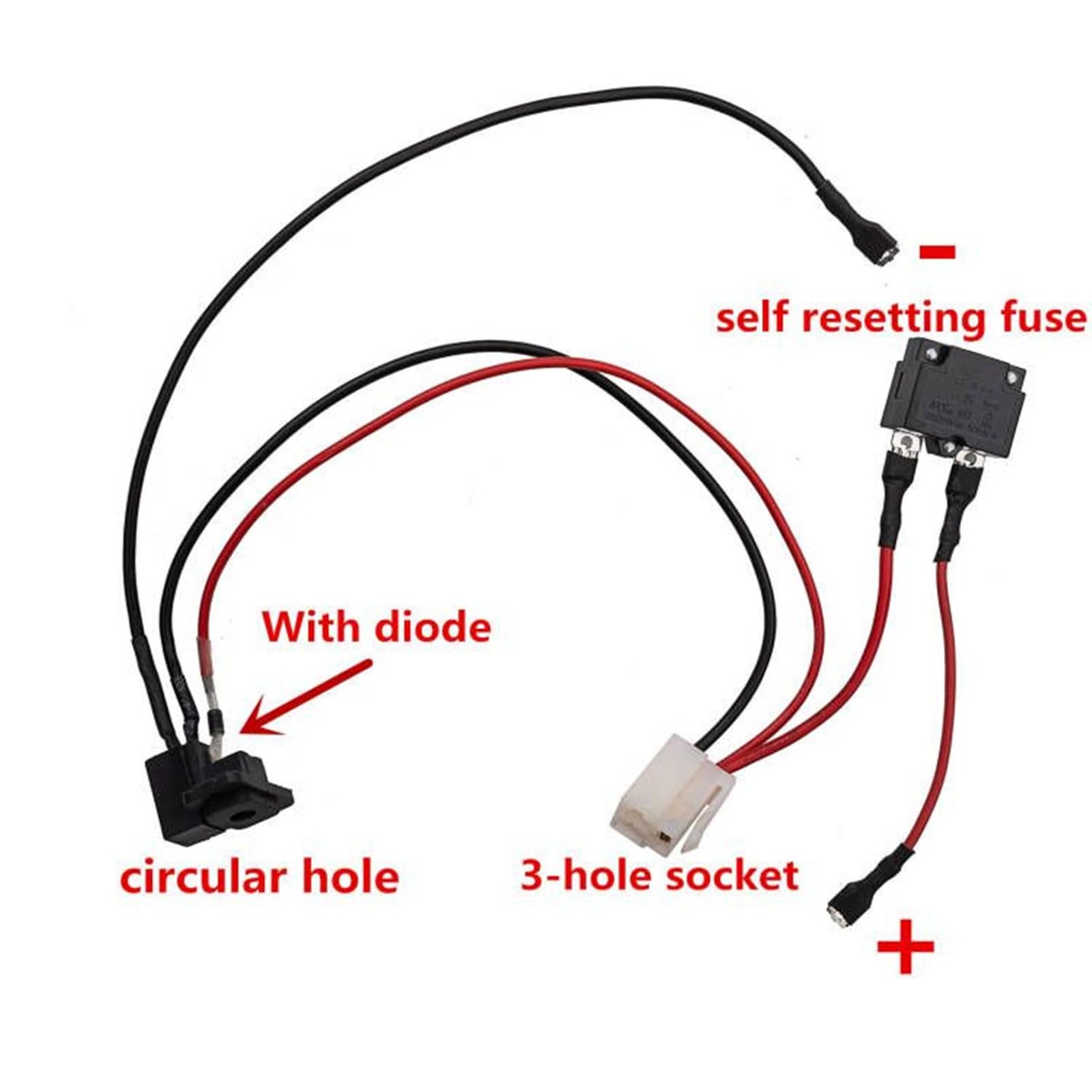 Charging Hole for Children Electric Vehicle 6V 12V Round Charging Port for Ch…