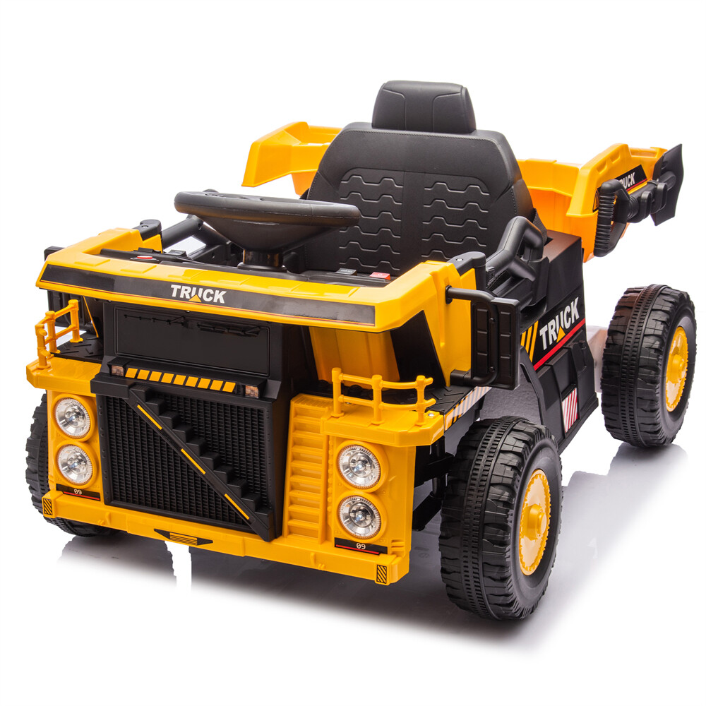 12V Kids Ride On Dump Truck W/ Remote Control 1.24-3.11MPH Kids Toy for Aged 3-5