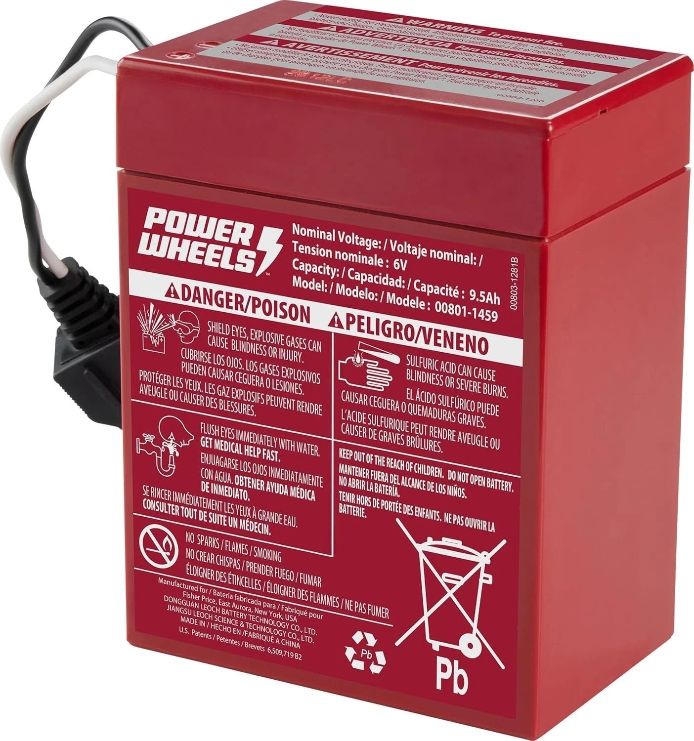 6V Red Replacement Battery for Ride-On Toys – Reliable, Rechargeable Power