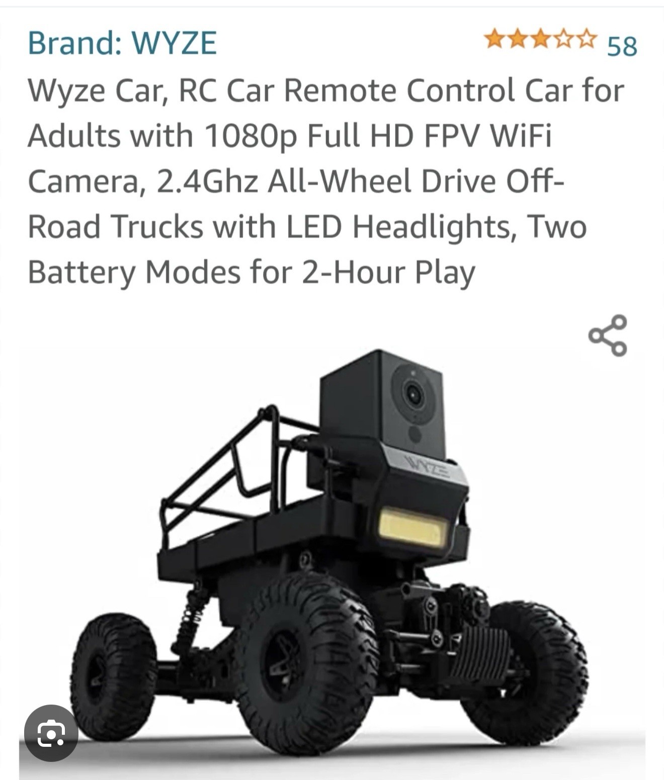 Wyze Car 4 Wheel Drive Sealed Comes With V2 Starter Bundle And A 47mm Watch