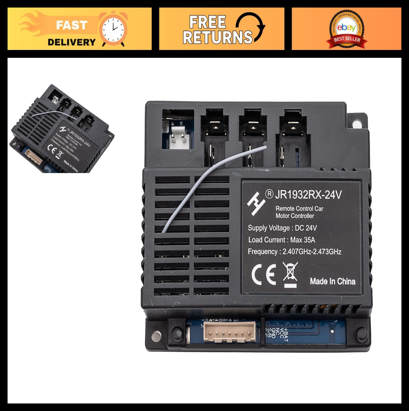 24V Receiver for Kids Electric Ride-On Car, Replacement Controller Motherboard