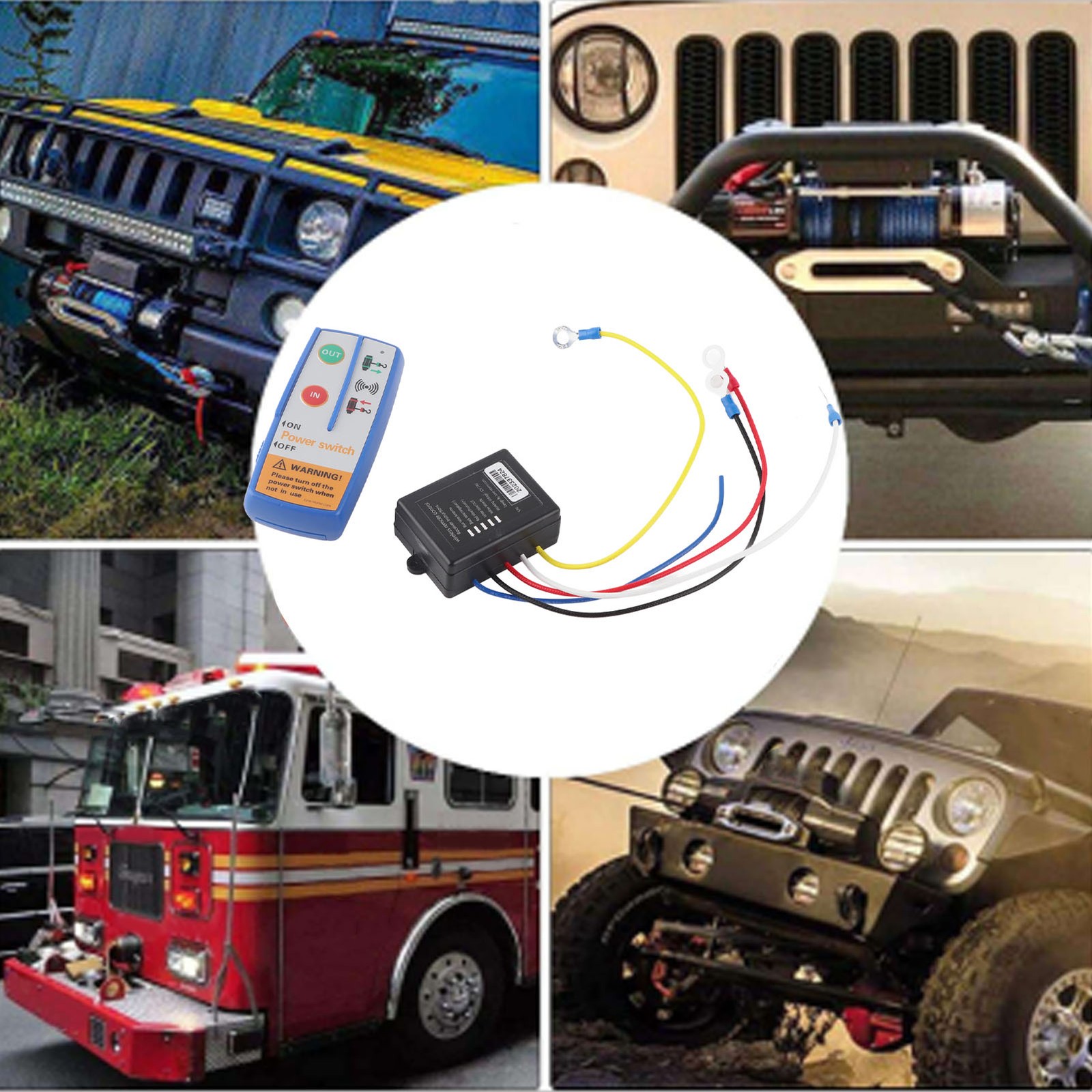 Wireless Winch Transmitter For Truck ATV SUV Remote Control System MRQS