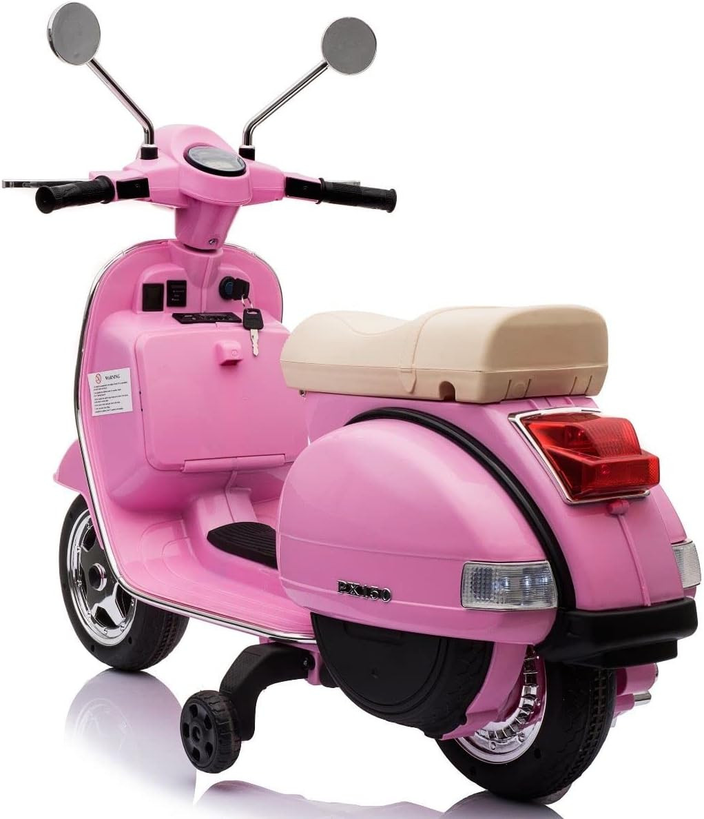 Vespa Scooter, 12V Battery Powered Ride on Car – Electric Scooter for Kids with