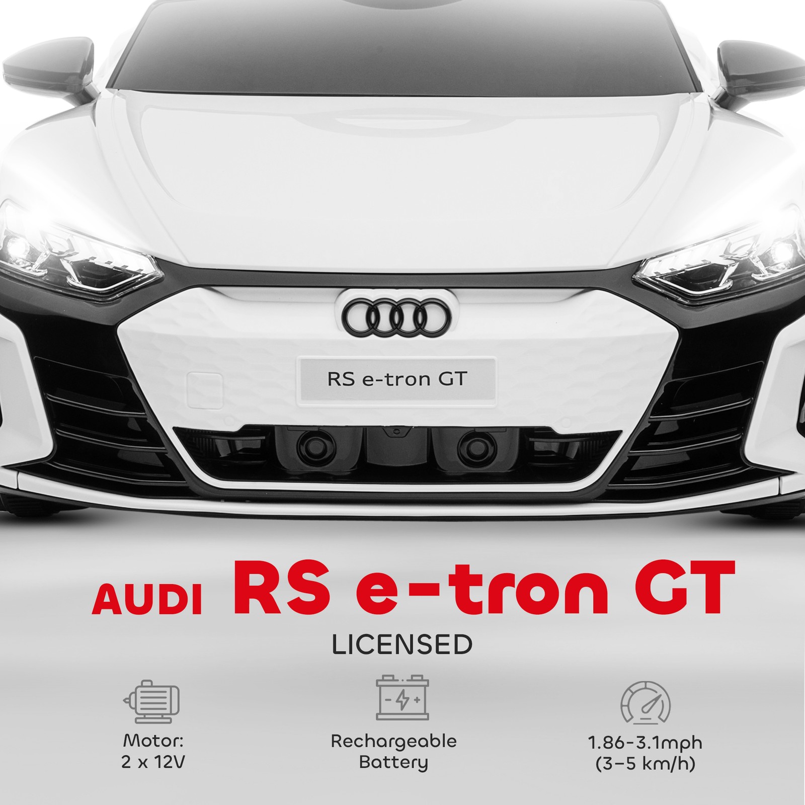 12V Kids Electric Ride On Car, Licensed Audi RS e-tron GT