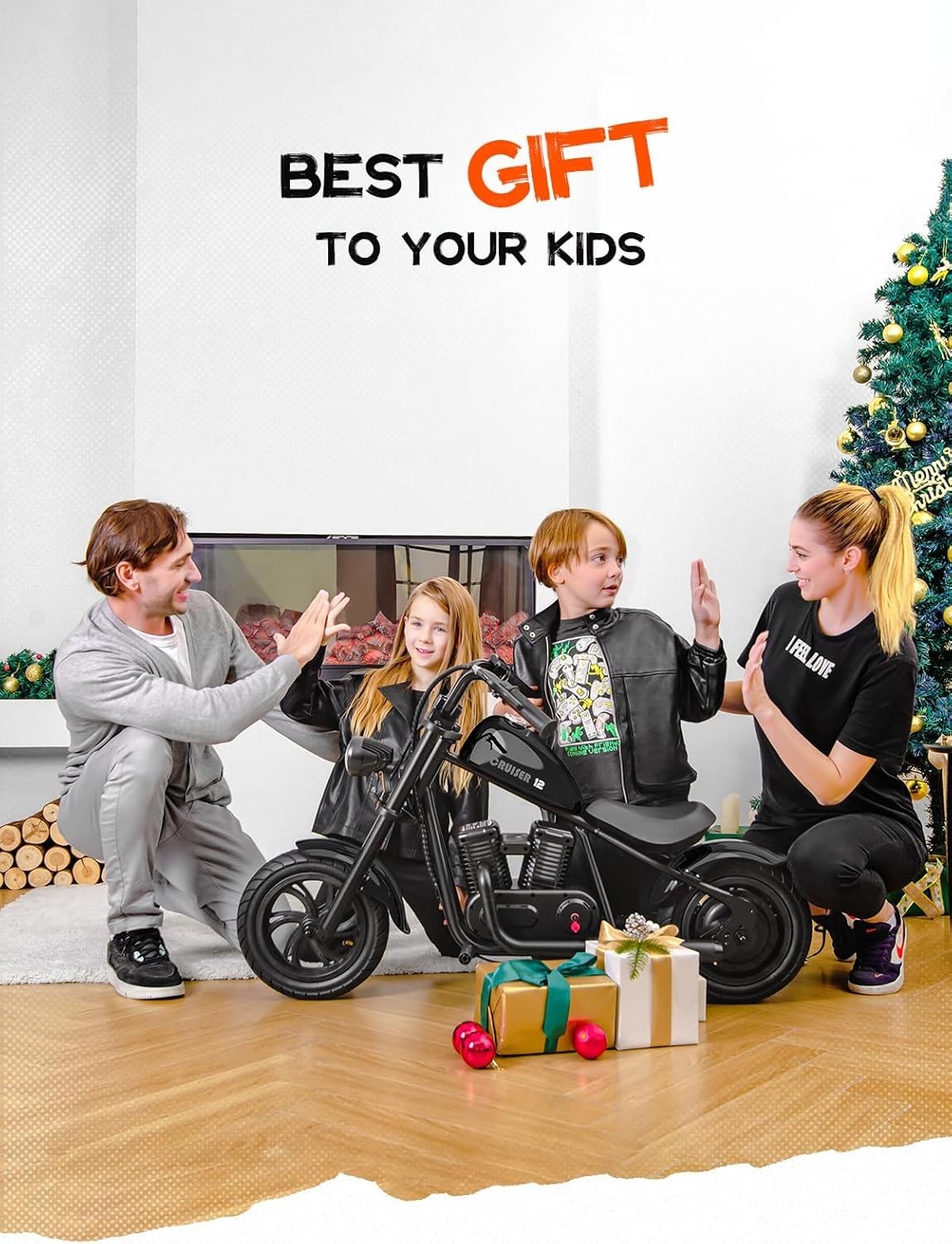 HYPER GOGO Cruiser 12 Plus Electric Motorbike Motorcycle for Kids Electric Dirt