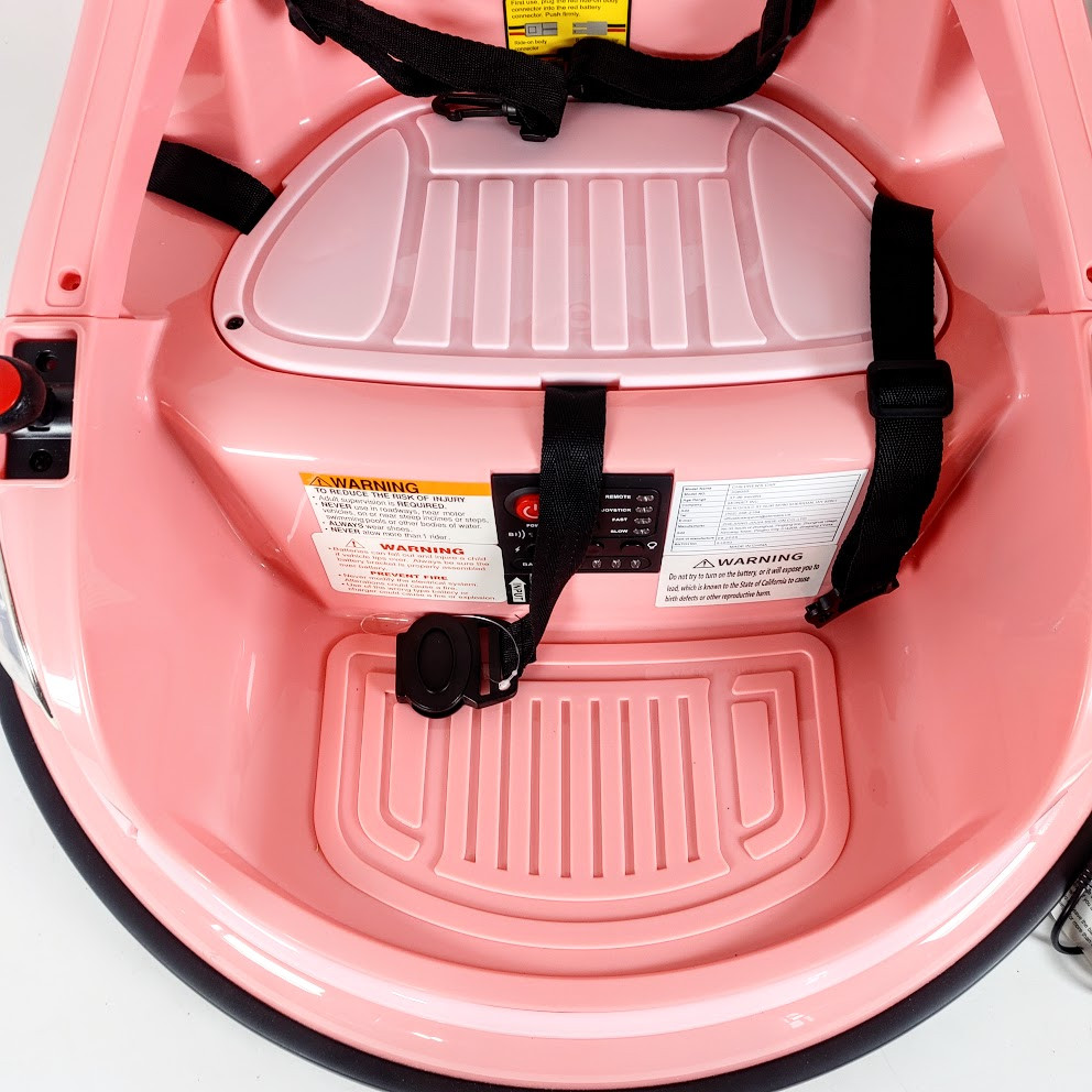 Elemara Bumper Car For Kids – 1.9 MPH Max, 12V, Ride-on Toy, 360° Spin – PINK