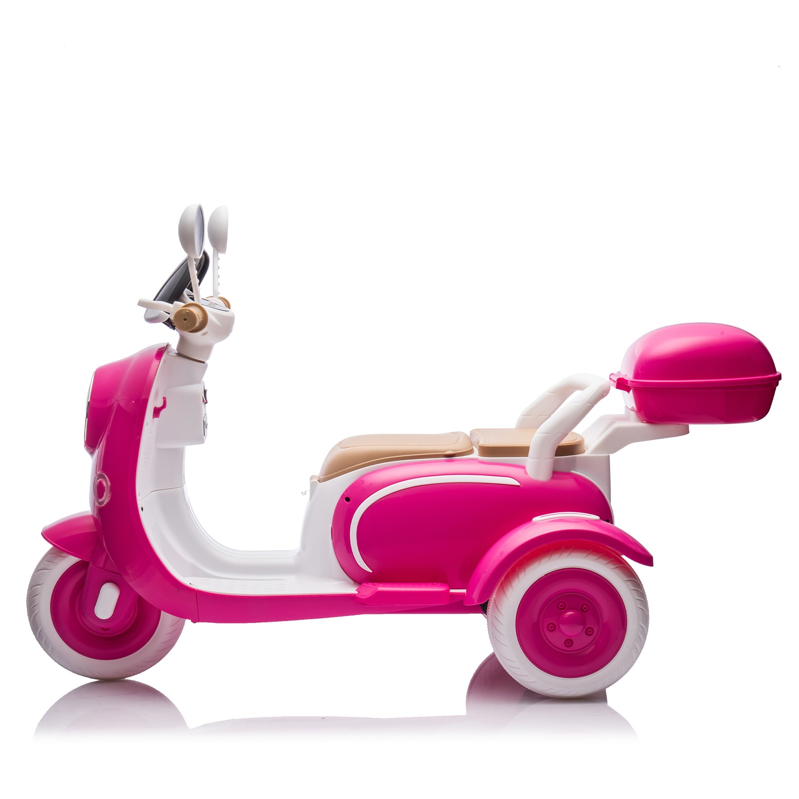 12V 2 Seater Kids Ride on ElecMotorcycle w/ Music Bluetooth LED & Large Trunk