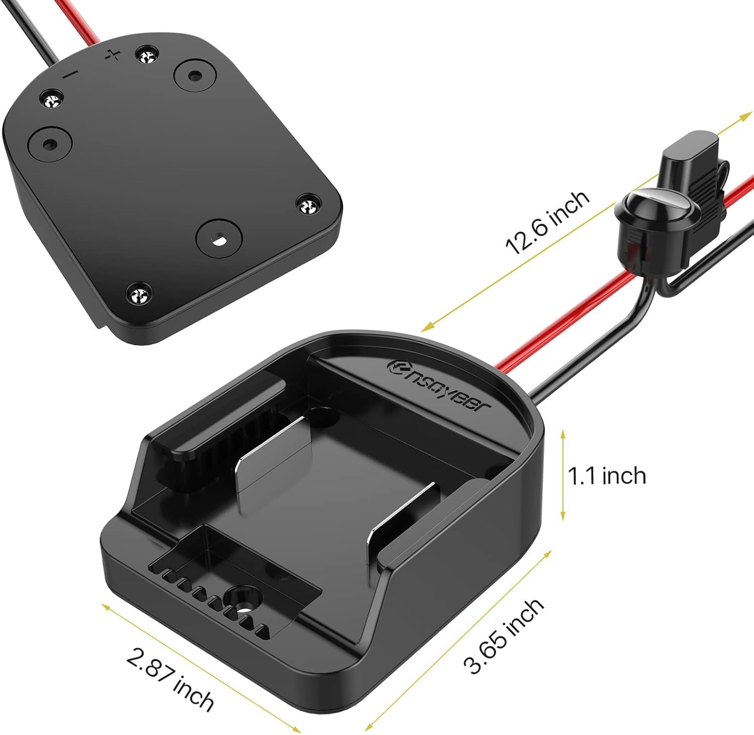 18V Power Wheel Adapter with Safety Fuse & Easy Installation Features