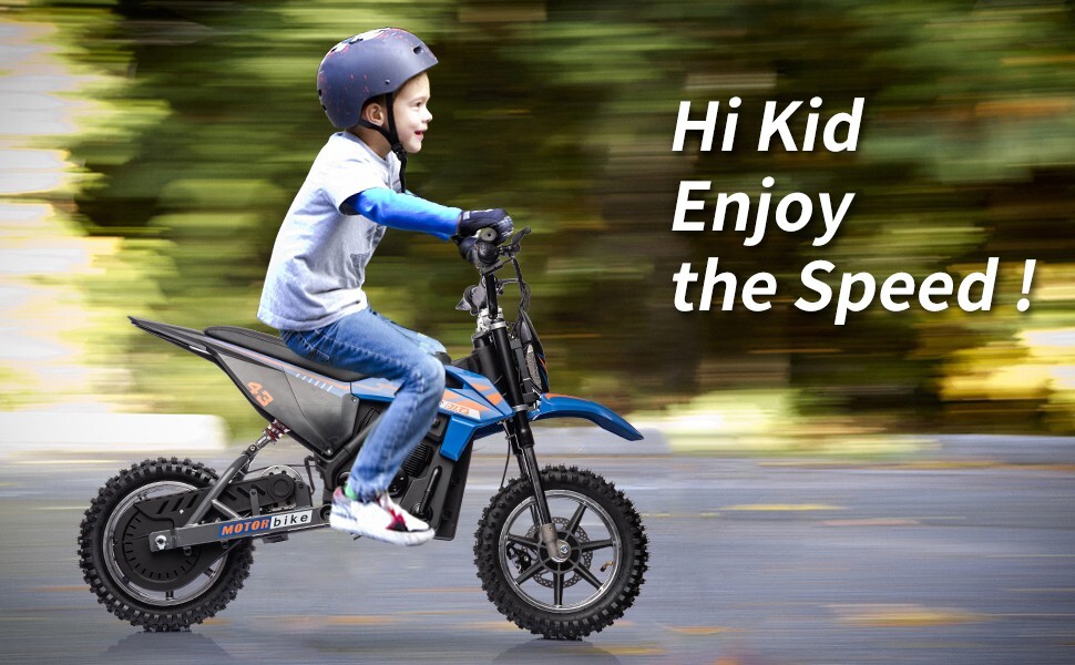 36V Electric Dirt Bike Ride on Motorcycle 500W Brushed Motor for 6+ Years Kids